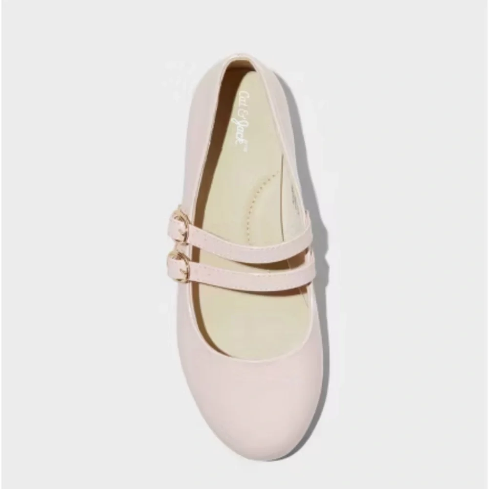 Kids' Pink Amelia Double Buckle Mary Jane Flats - Cat & Jack™